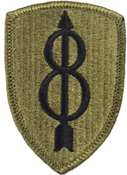 8th Infantry Division OCP Scorpion Shoulder Patch With Velcro