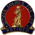 Citizen Soldier for Life Retired US Army National Guard Lapel Pin