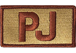 USAF PJ Letters (Pararescue) Spice Brown OCP Scorpion Shoulder Patch
