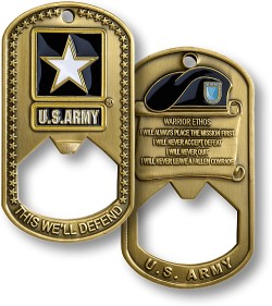 U.S. Army Dog Tag Bottle Opener