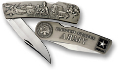 Army Lock back Knife - Small Nickel Antique