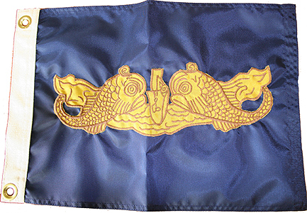 USN Gold Dolphin Flag Nylon Award Pennant