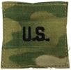 OCP Scorpion 2 x 2 Square With Velcro Civilian Black US Letters