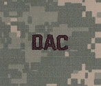 Department Army Civilian ACU Sew On Letters 