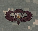 Parachutist Basic 1 Combat Jump ACU Sew On