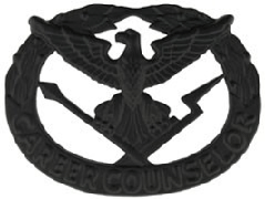 Army Career Counselor Black Metal Badge