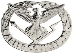 Army Career Counselor Dress Brite Metal Badge