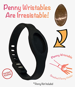 Penny Wristable Black Smashed Penny Wristband