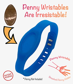 Penny Wristable Blue Smashed Penny Wristband