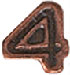 Bronze Numeral 4 For Ribbons