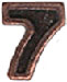 Bronze Numeral 7 For Ribbons