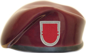 503rd Airborne Infantry 2nd Battalion Ceramic Beret with Flash 