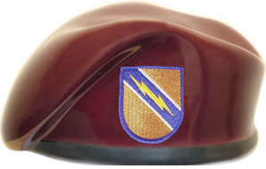 861st Quartermaster Company Ceramic Beret with Flash 