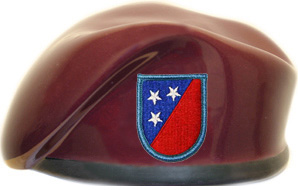 Airborne Procurement Team Ceramic Beret With Flash