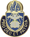 Chaplain Officer Regimental Crest