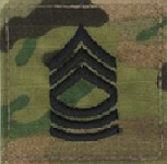 E-8 Master Sergeant MSG OCP Scorpion Insignia With Velcro