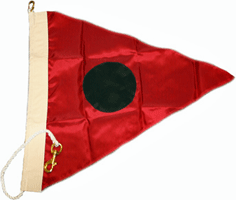 USN Size 4 Battle E (Meatball) Nylon Snap And Ring Award Pennant