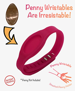 Penny Wristable Pink Smashed Penny Wristband