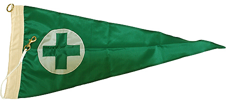 USN Size 4 Safety Award Pennant Nylon Snap And Ring