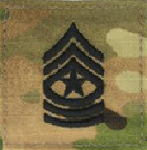 E-9 Sergeant Major SGM OCP Scorpion Insignia With Velcro