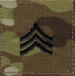 E-5 Sergeant SGT OCP Scorpion Insignia With Velcro