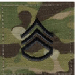 E-6 Staff Sergeant SSG OCP Scorpion Insignia With Velcro