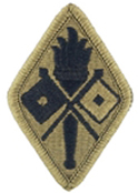 US Army Signal Center and School OCP Scorpion Shoulder Patch With Velcro