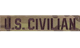 OCP Scorpion Black Name Tag For US Civilian With Velcro
