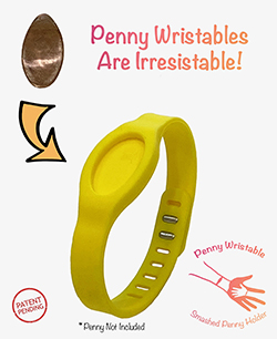 Penny Wristable Yellow Smashed Penny Wristband